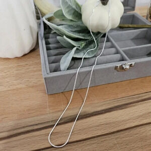 925 sterling silver snake chain, 20 inches.